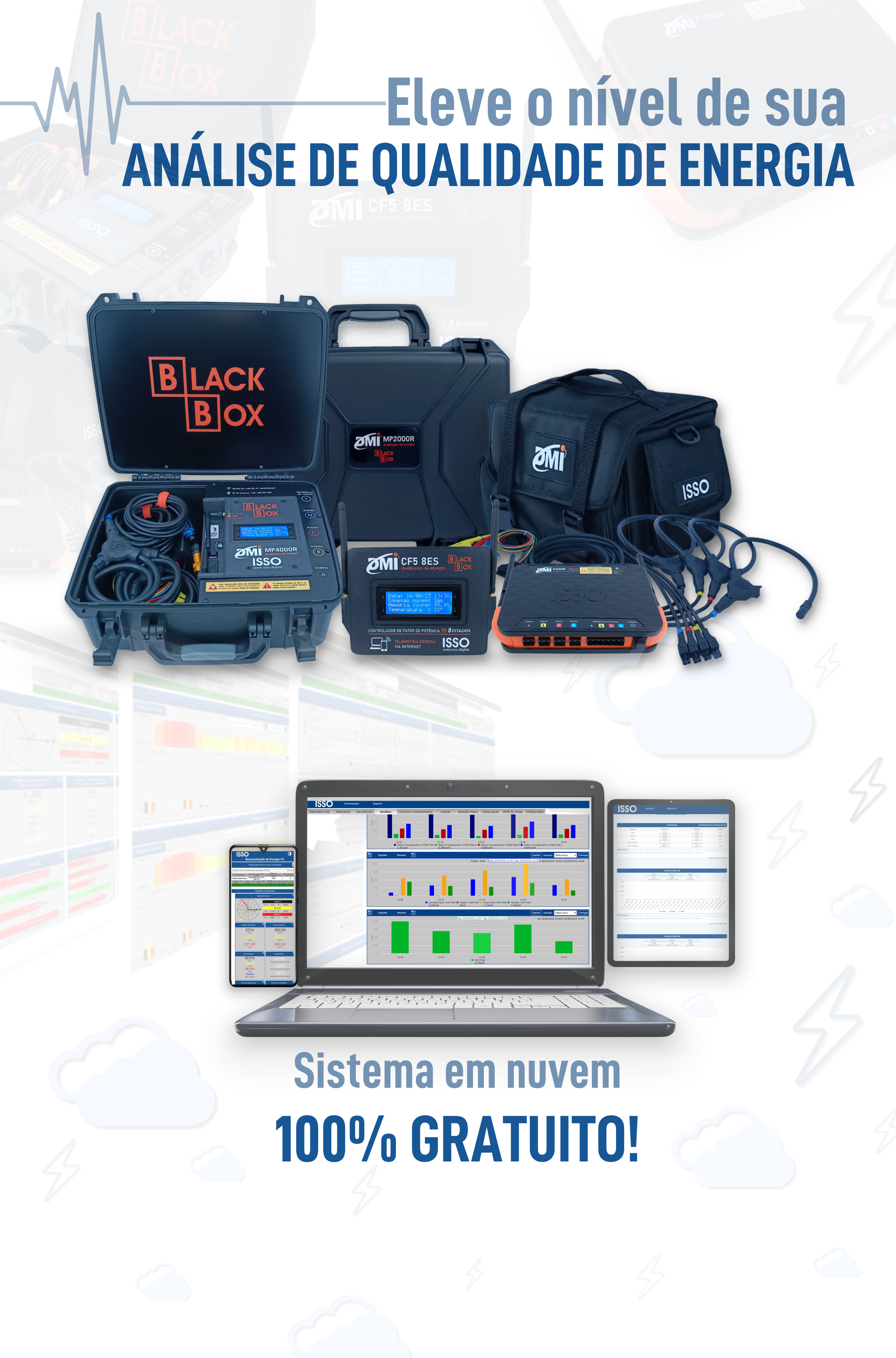 Analisador de energia DMI P1000R Black Box bidirecional