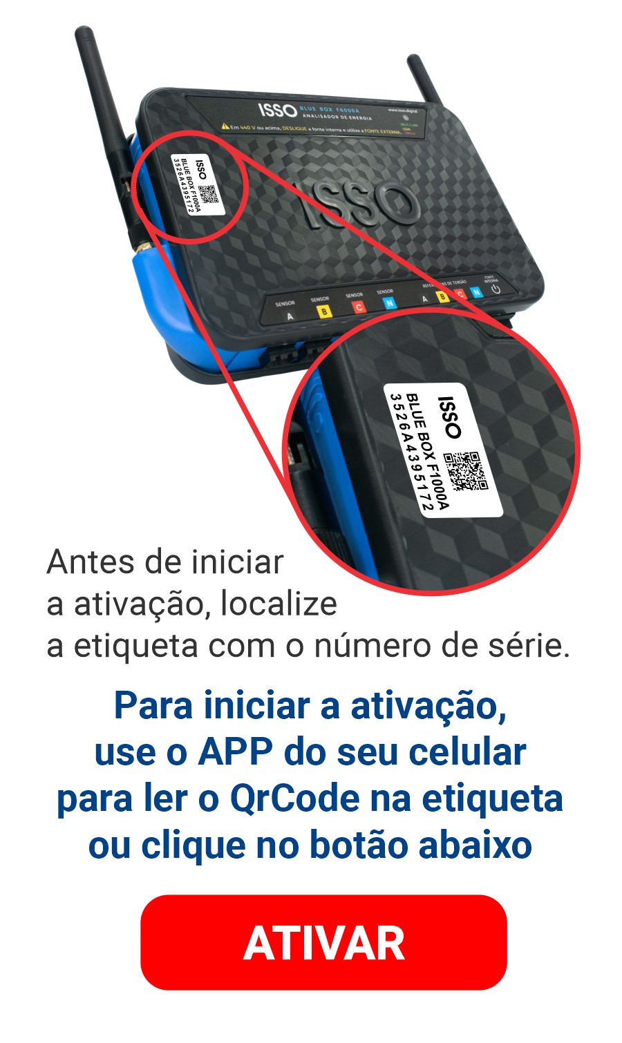 Ativação, para liberação de uso da plataforma online da ISSO Telecom