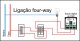 Diagrama de ligação de lâmpadas com DMI em modo Four Way