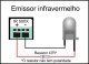 Diagrama de ligação de LED emissor infravermelho em DMI IRCA 44ES